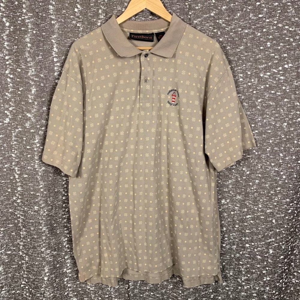Firethorn Harbour Town Golf Links Polo Shirt Short Sleeve Preppy Men's XXL